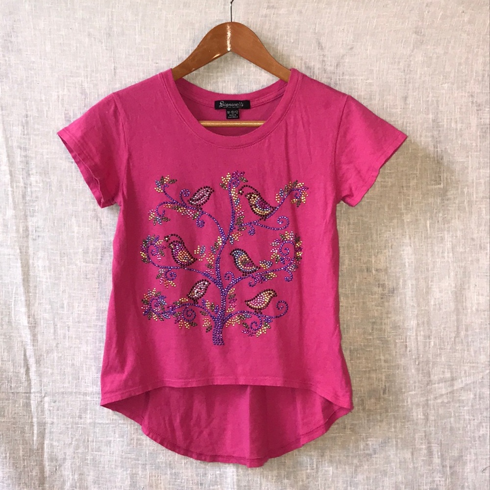 Signorelli - girls size 10/12 pheasant bling tee